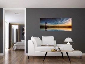 Tablou cu farul în mare (120x50 cm)