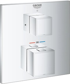 Grohe Grohtherm Cube baterie de duș ascuns cu termostat StarLight Chrome 24153000