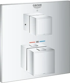 Grohe Grohtherm Cube baterie de duș ascuns cu termostat StarLight Chrome 24153000