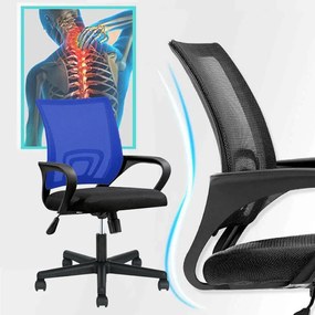 Scaun de birou rotativ cu cotiere-negru