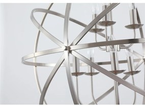 Lustra suspendata stil traditional Orbit 8Lt, argintiu satinat