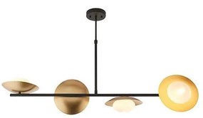 Endon 92036 - Lustră suspendată pe cablu RUFFLE 4xG9/3W/230V alamă/negru