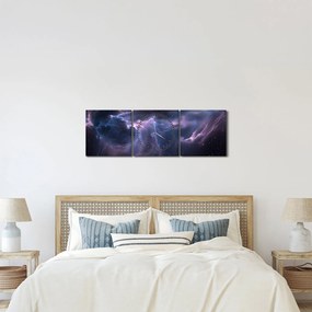 Tablou - Nebuloasa spațială (cu ceas) (90x30 cm)