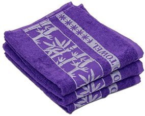 Prosop bambus BAMBOO 50x90 cm mov, 70% fibra de bambus | 30% bumbac