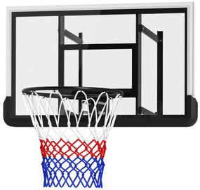 SPORTNOW Coș de baschet pentru montare pe perete, coș amortizant, placă spate rezistentă la rupere, Negru | Aosom Romania