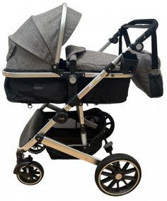 Carucior cu cos de cumparaturi 2 în 1 transformabil, confortabil și versatil 0-36 luni - CPC-38-gri