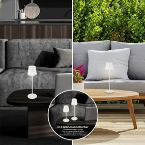 Brilo - Lampă de birou LED reîncărcabilă cu control tactil KIKI LED/2,6W/5V IP44 2600 mAh albă