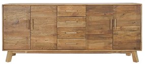 Comoda Nordic din lemn antichizat natur 200x48x85 cm