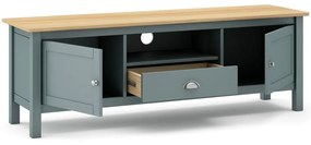 Comodă TV verde prăfuit din lemn de pin 158x53x40 cm Misti – Marckeric