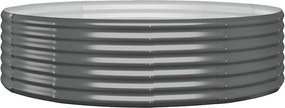 vidaXL Jardinieră de grădină antracit 140x140x36 cm oțel galvanizat