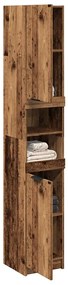 vidaXL Dulap de baie, lemn vechi, 32x34x188,5 cm, lemn prelucrat