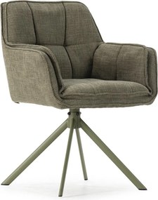 Set de scaune de sufragerie verde 2 buc. tapițat Keiko – Marckeric