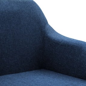 Scaune de sufragerie pivotante, 6 buc., albastru, textil 6, Albastru