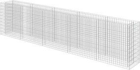 vidaXL Strat înălțat gabion, 450 x 50 x 100 cm, oțel galvanizat