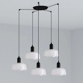Lustra cu 5 pendule metal TATAWIN S alba