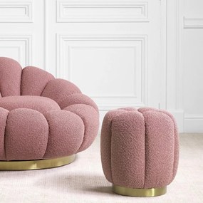 Taburete elegant design LUX Orchanic, Bouclé rose