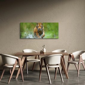 Tablou - Tigru care aleargă (120x50 cm)