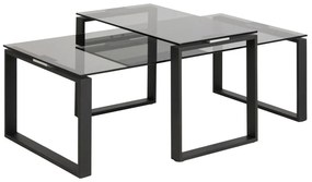 Set 2 mese de cafea cu blat din sticlă Actona Katrine