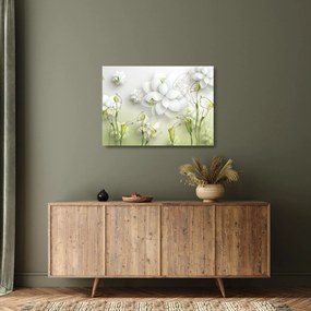 Tablou pe sticlă cu flori (70x50 cm)