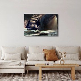 Tablou - Navă printre recife (90x60 cm)