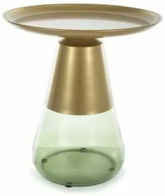 Măsuță de cafea Carini II A, auriu / verde