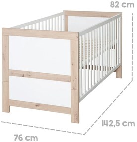 Pătuț alb/în culoare naturală 70x140 cm Malo – Roba