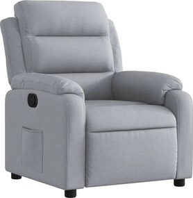 vidaXL Fotoliu rabatabil gri deschis, material textil