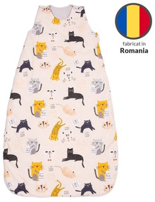 Sac de dormit copii reglabil 6-36 luni Kidizi Kitten Love, 1 tog
