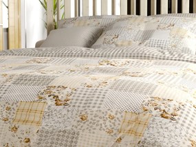 Lenjerie de pat din bumbac Renforce PATCHWORK bej Dimensiune lenjerie de pat: 70 x 90 cm | 140 x 200 cm