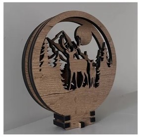 Li-Go 23592/DUB2 - Decorațiune LED de masă reglabilă LED/12W/230V 20x22 cm stejar