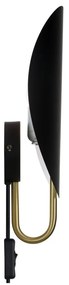 Aplica de perete ambientala design nordic Spargo negru/alama