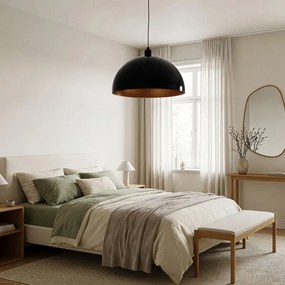 Brilagi - Lustră LED suspendată pe cablu METALO 1xE27/40W/230V Ø 40 cm negru/cupru
