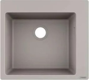 Chiuveta compozit Hansgrohe S51 SilicaTec gri beton 56x51 cm