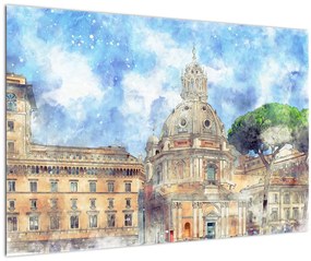 Tablou - Biserica Santa Maria di Loreto, Roma, Italia (90x60 cm)