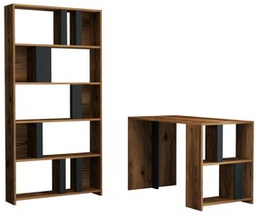Masă PC cu raft Limba (Nuc + antracit). 1088393