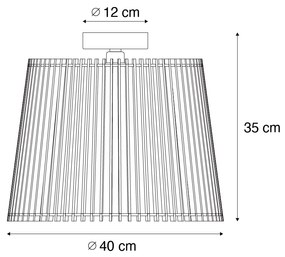Plafoniera exterioara rustica din lemn IP44 - Jayla