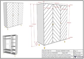 Dulap cu 3 Uși, Alb Satinat (MDF) – Billy – Vipack