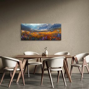 Tablou - Peisaj montan pictat II. (120x50 cm)