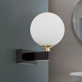 Aplica pentru baie design modern IP44 MARA negru/alama