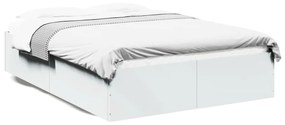 3281021 vidaXL Cadru de pat, alb, 120x200 cm, lemn prelucrat