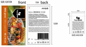 Happy Green Mănuși pentru grătar BBQ, negru