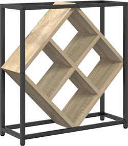 vidaXL Raft pentru vin Stejar Sonoma 51 x 18 x 52,5 cm Lemn compozit