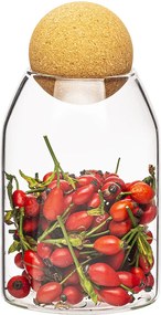 Recipient de sticlă 4Home cu capacul Cork, 700 ml