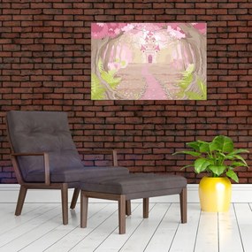 Tablou - Călătorie în regatul roz (90x60 cm)