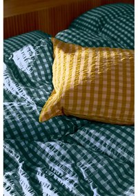 Lenjerie de pat verde-albastră din țesătură crep pentru pat de o persoană 140x200 cm Bæk&amp;Bølge – JUNA