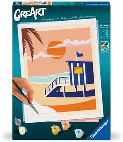 CREART PICTURA PE NUMERE PENTRU ADULTI CABANA PE PLAJA - RAVENSBURGER (RVSPBN23896)