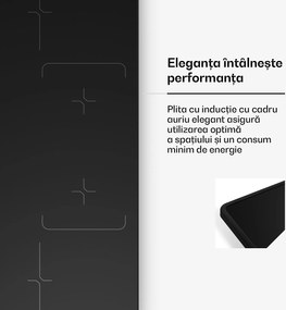 Klarstein Plită cu inducție Velaire, elegantă, minimalistă, puternică, 4 zone de gătit, 7000 W, 90 cm