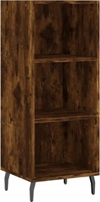vidaXL Servantă, stejar fumuriu, 34,5x32,5x90 cm, lemn prelucrat