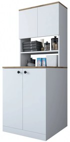 Dulap de baie Karoline 102 (Alb + Nuc). 1073339