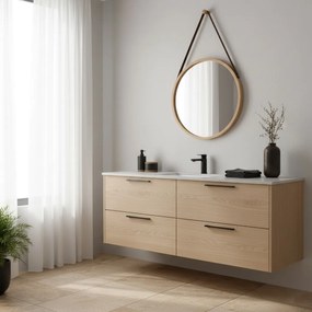 Oglinda de perete B053 NAT, bambus